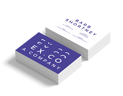 Business card printing example